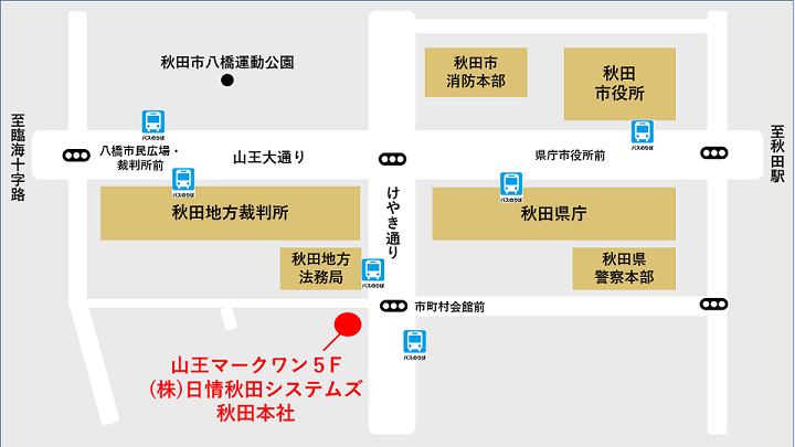 日情秋田システムズ簡易マップ